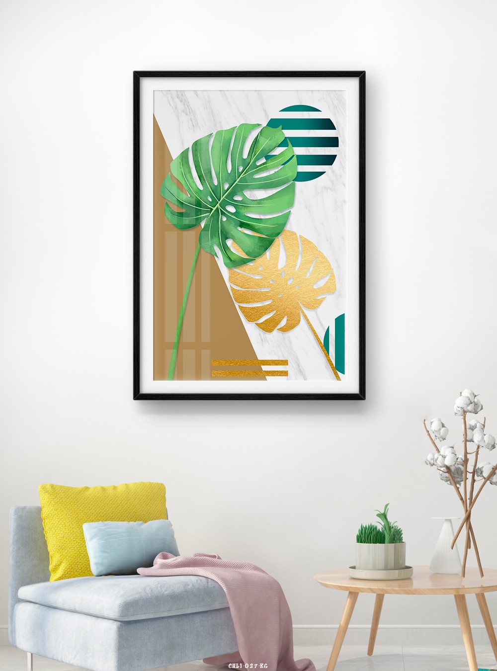 Hoa lá tranh vẽ CHL1-027-KG